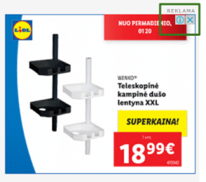 Google vaizdinės reklamos pavyzdys - reklaminis skydelis (baneris) 2026 metais